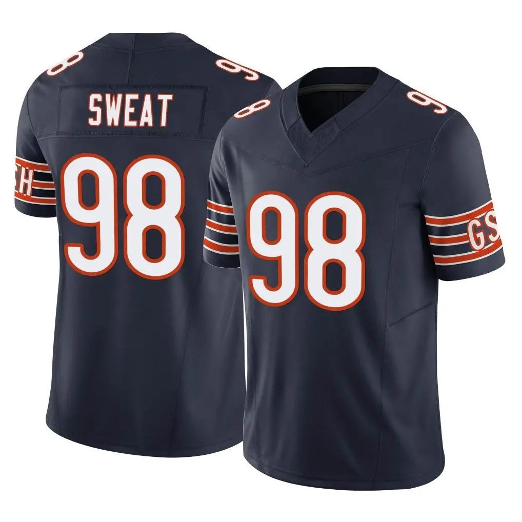 Punc C.Bears #98 Montez Sweat Player Navy Vapor F.U.S.E. Limited Home Game Stitched Jerseys