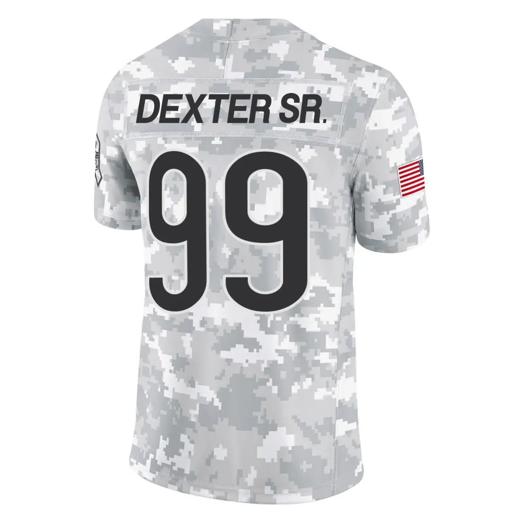 Punc C.Bears #99 Gervon Dexter Sr. Player Arctic Camo Salute to Service Limited Stitched Jerseys