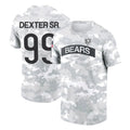 Punc C.Bears #99 Gervon Dexter Sr. Player Arctic Camo Salute to Service Performance T-Shirt Limited Stitched Jerseys