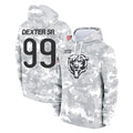 Punc C.Bears #99 Gervon Dexter Sr. Player Arctic Camo Salute to Service Pullover Hoodies Limited Stitched Jerseys