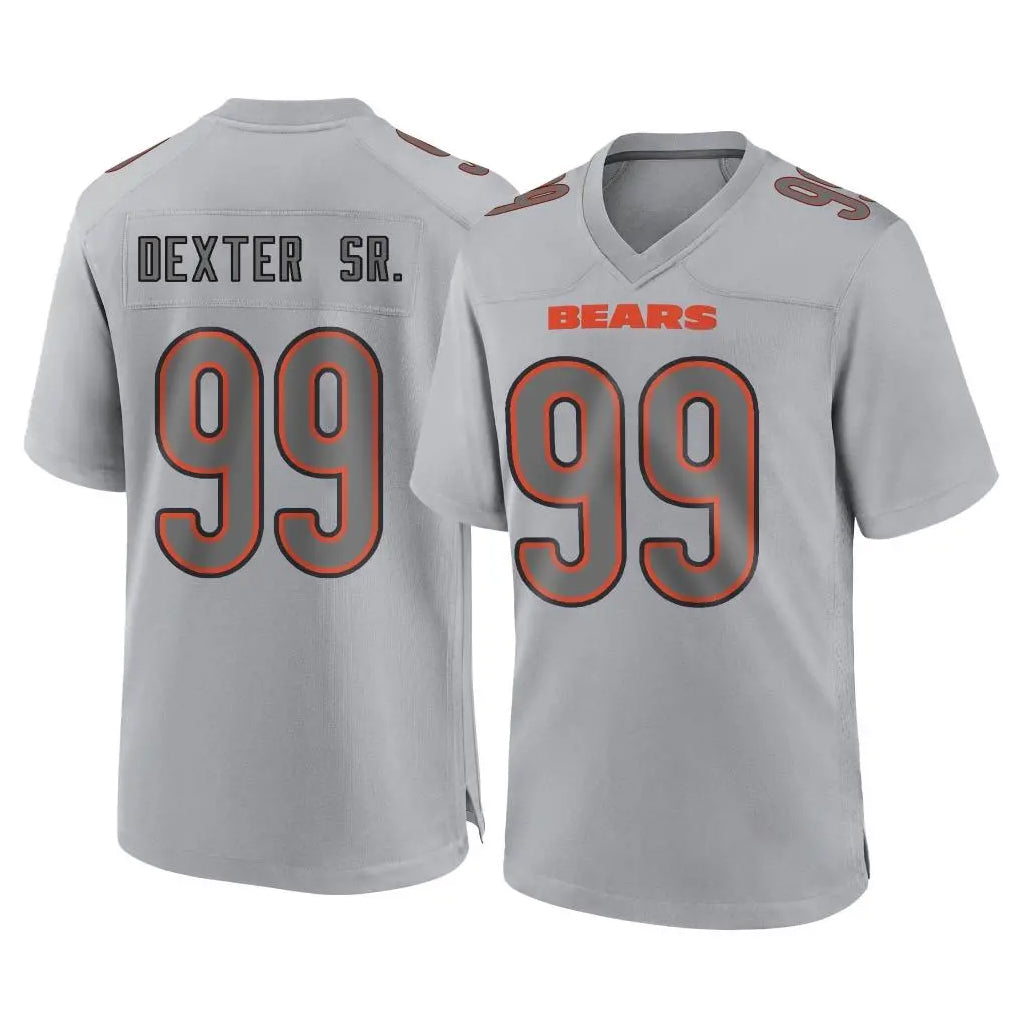 Punc C.Bears #99 Gervon Dexter Sr. Player Gray Atmosphere Fashion Game Stitched Jerseys