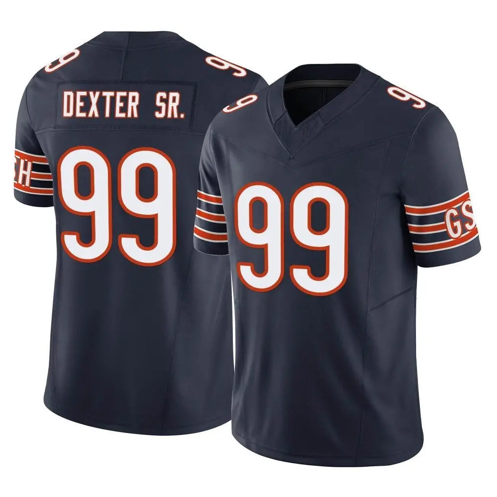 Punc C.Bears #99 Gervon Dexter Sr. Player Navy Vapor F.U.S.E. Limited Home Game Stitched Jerseys