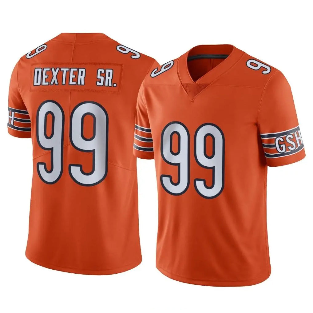 Punc C.Bears #99 Gervon Dexter Sr. Player Orange Alternate Vapor Limited Home Game Stitched Jerseys