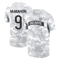 Punc C.Bears #9 Jim McMahon Player Arctic Camo Salute to Service Performance T-Shirt Limited Stitched Jerseys