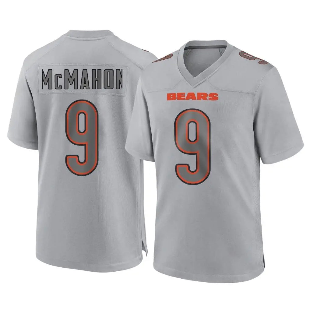 Punc C.Bears #9 Jim McMahon Player Gray Atmosphere Fashion Game Stitched Jerseys