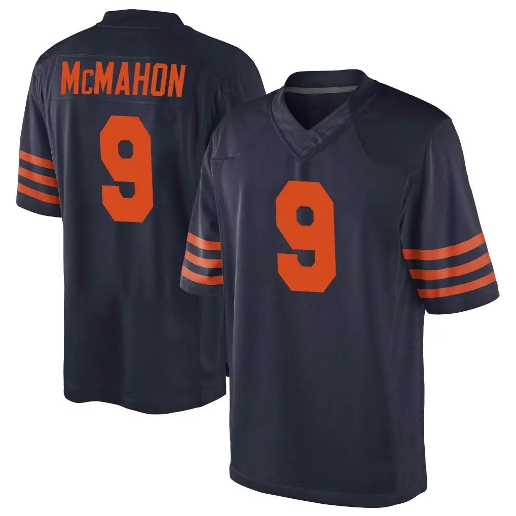 Punc C.Bears #9 Jim McMahon Player Navy Blue Alternate Game Stitched Jerseys