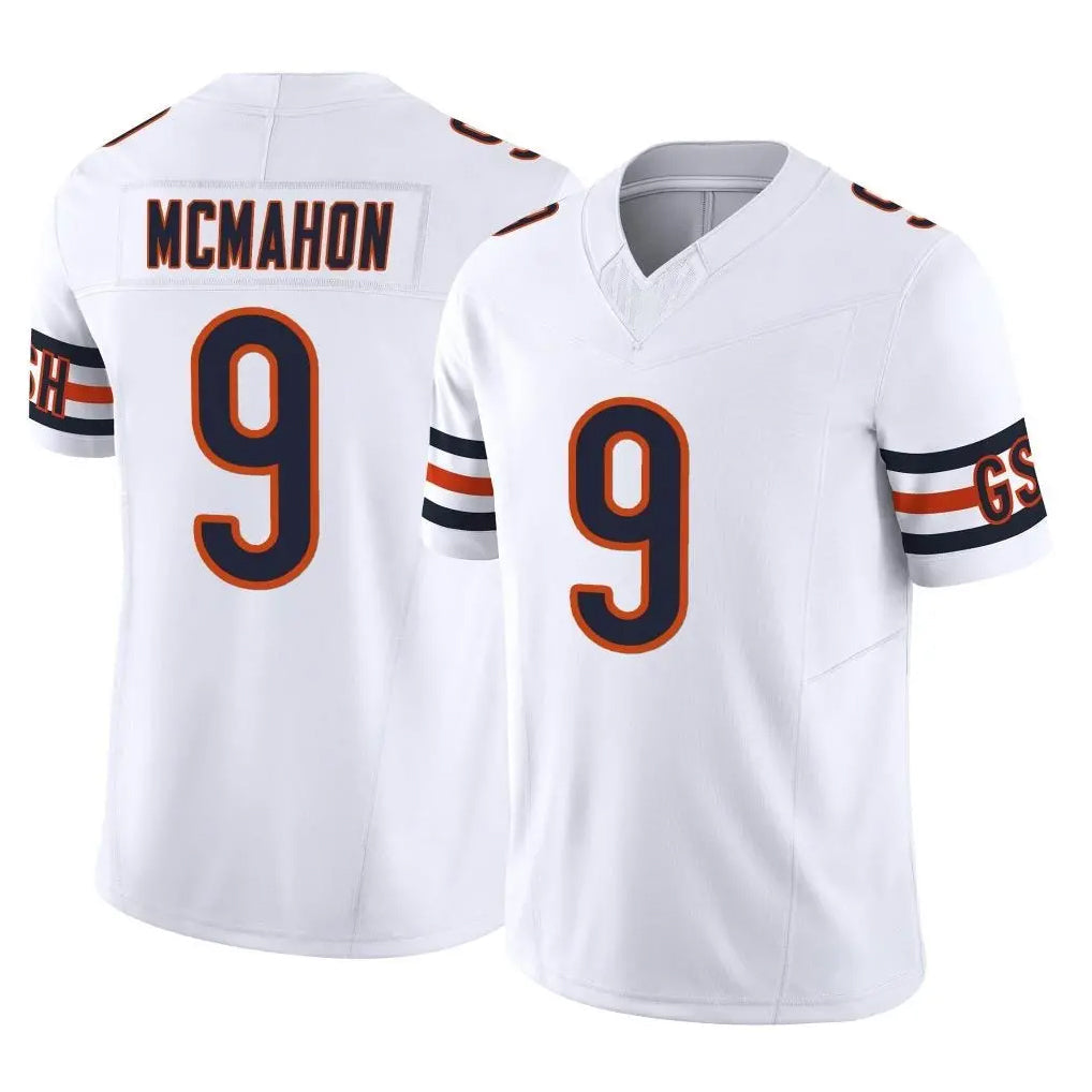 Punc C.Bears #9 Jim McMahon Player White Vapor F.U.S.E. Limited Home Game Stitched Jerseys