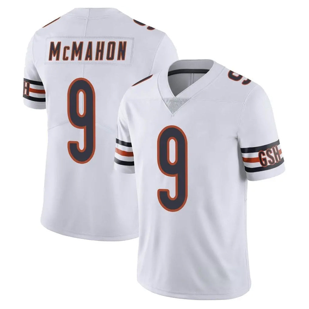 Punc C.Bears #9 Jim McMahon Player White Vapor Untouchable Limited Home Game Stitched Jerseys