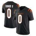 Punc C.Bengals #0 DJ Turner II Player Black Vapor F.U.S.E. Limited Home Game Stitched Jerseys