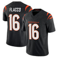 Punc C.Bengals #16 Joe Flacco Player Black Vapor F.U.S.E. Limited Home Game Stitched Jerseys