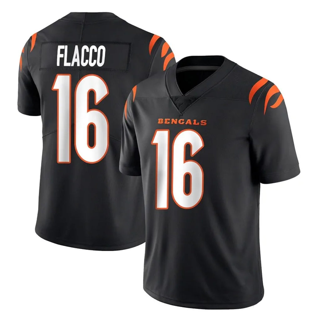 Punc C.Bengals #16 Joe Flacco Player Black Vapor Untouchable Limited Home Game Stitched Jerseys