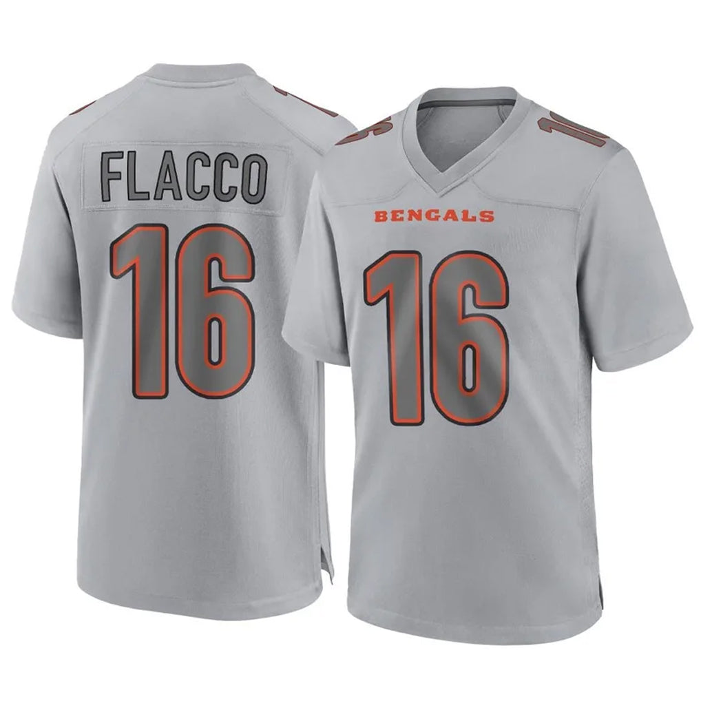 Punc C.Bengals #16 Joe Flacco Player Gray Atmosphere Fashion Game Stitched Jerseys
