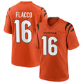 Punc C.Bengals #16 Joe Flacco Player Orange Home Game Stitched Jerseys