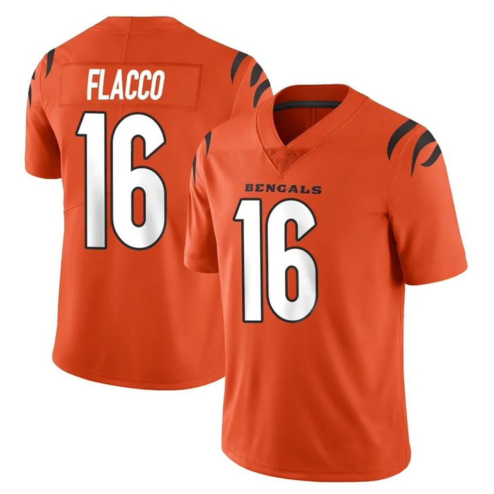 Punc C.Bengals #16 Joe Flacco Player Orange Vapor Untouchable Limited Home Game Stitched Jerseys