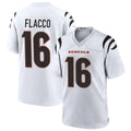Punc C.Bengals #16 Joe Flacco Player White Home Game Stitched Jerseys