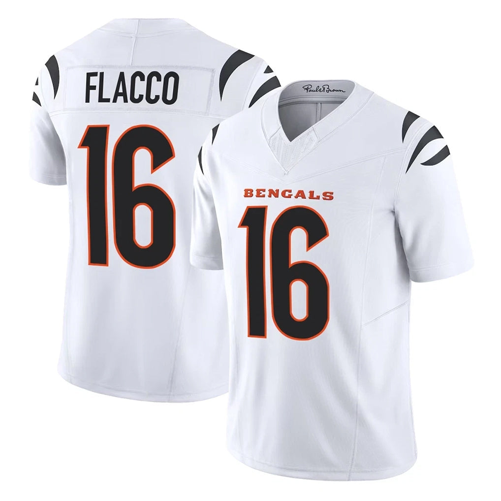 Punc C.Bengals #16 Joe Flacco Player White Vapor F.U.S.E. Limited Home Game Stitched Jerseys