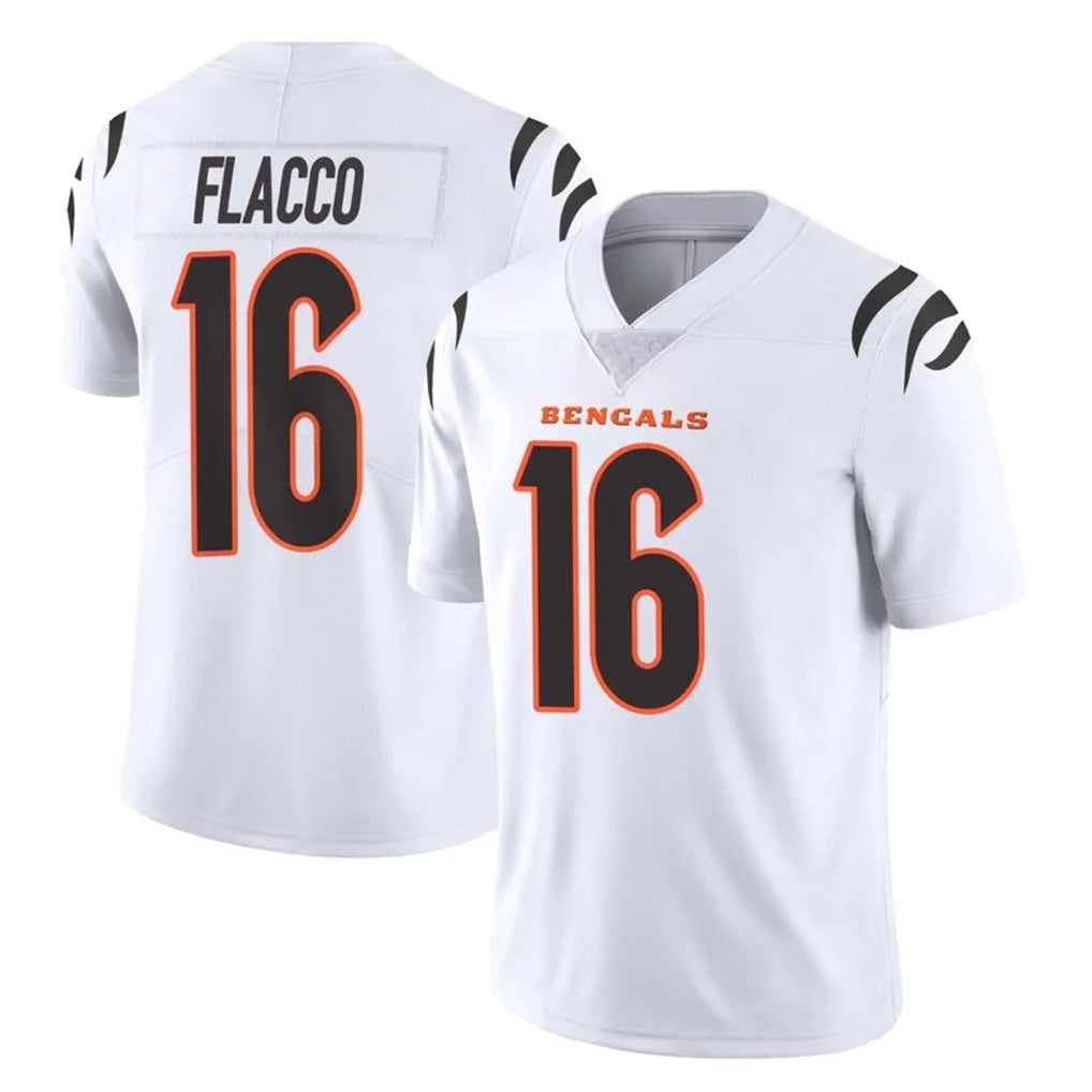 Punc C.Bengals #16 Joe Flacco Player White Vapor Untouchable Limited Home Game Stitched Jerseys