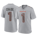 Punc C.Bengals #1 Ja'Marr Chase Player Gray Atmosphere Fashion Game Stitched Jerseys