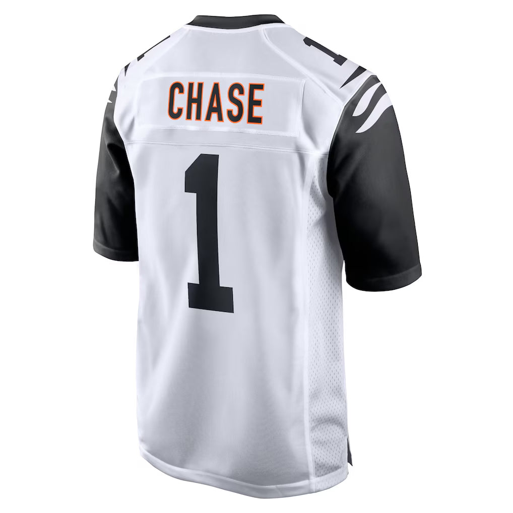 Punc C.Bengals #1 Ja'Marr Chase Player White Alternate Home Game Stitched Jerseys