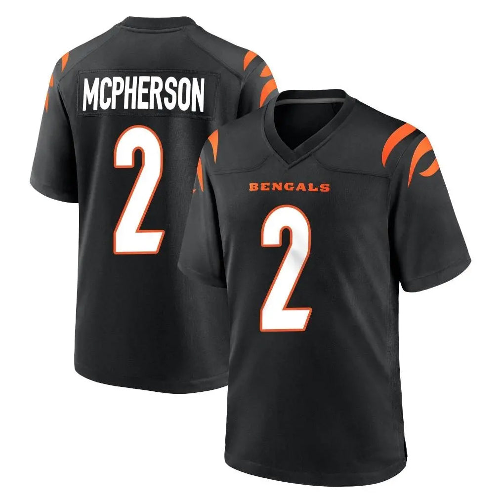Punc C.Bengals #2 Evan McPherson Player Black Home Game Stitched Jerseys