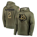 Punc C.Bengals #2 Evan McPherson Player Olive Salute to Service Pullover Hoodies Home Game Stitched Jerseys