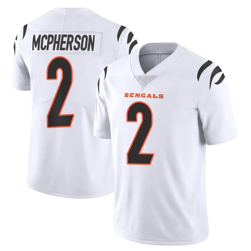 Punc C.Bengals #2 Evan McPherson Player White Vapor Untouchable Limited Home Game Stitched Jerseys