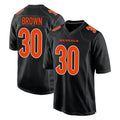 Punc C.Bengals #30 Chase Brown Player Black Fashion Game Stitched Jerseys