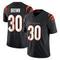 Punc C.Bengals #30 Chase Brown Player Black Vapor F.U.S.E. Limited Home Game Stitched Jerseys