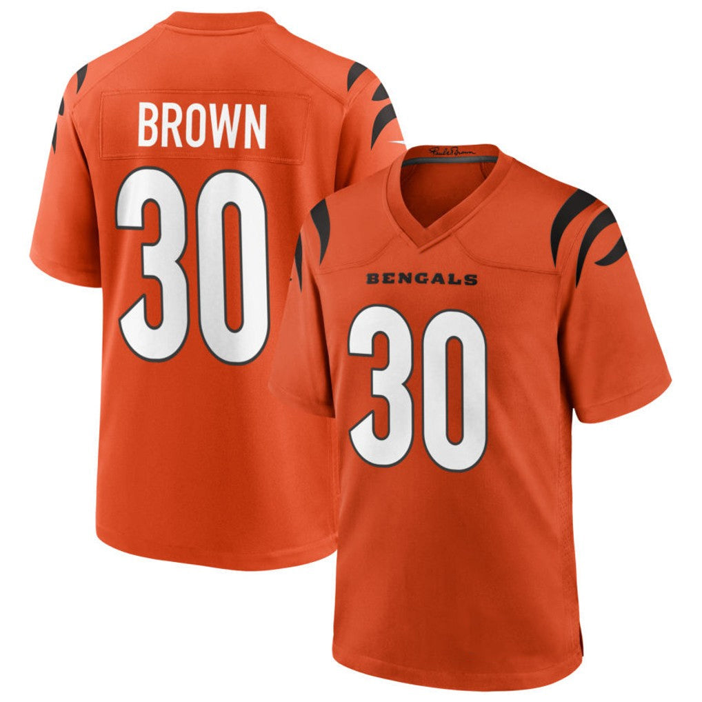 Punc C.Bengals #30 Chase Brown Player Oramge Home Game Stitched Jerseys