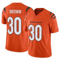 Punc C.Bengals #30 Chase Brown Player Orange Vapor F.U.S.E. Limited Home Game Stitched Jerseys