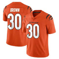 Punc C.Bengals #30 Chase Brown Player Orange Vapor Untouchable Limited Home Game Stitched Jerseys