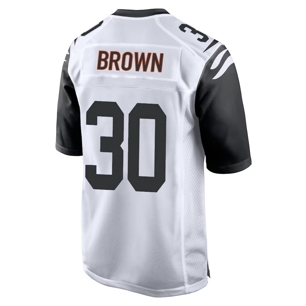 Punc C.Bengals #30 Chase Brown Player White Alternate Home Game Stitched Jerseys