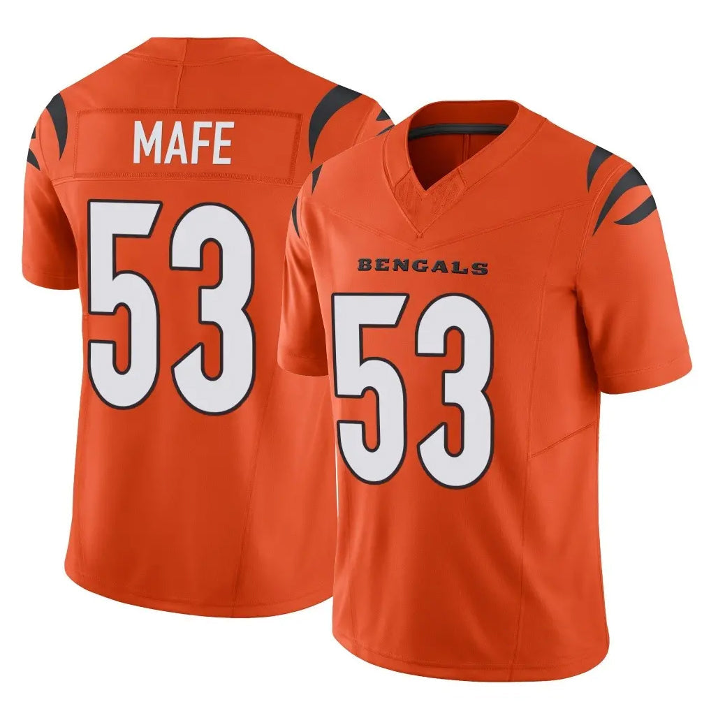 Punc C.Bengals #53 Boye Mafe Player Orange Vapor F.U.S.E. Limited Home Game Stitched Jerseys