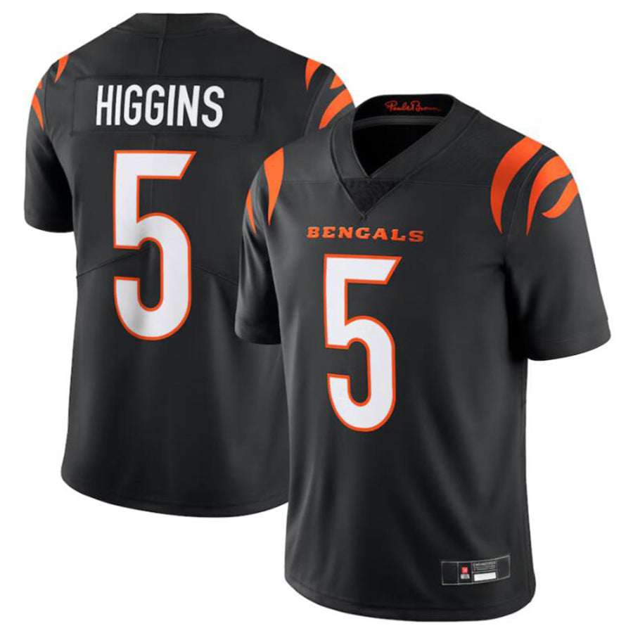 Punc C.Bengals #5 Tee Higgins Black Vapor Untouchable Limited Jersey American Stitched  Jerseys
