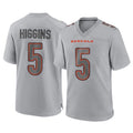 Punc C.Bengals #5 Tee Higgins Player Gray Atmosphere Fashion Game Stitched Jerseys