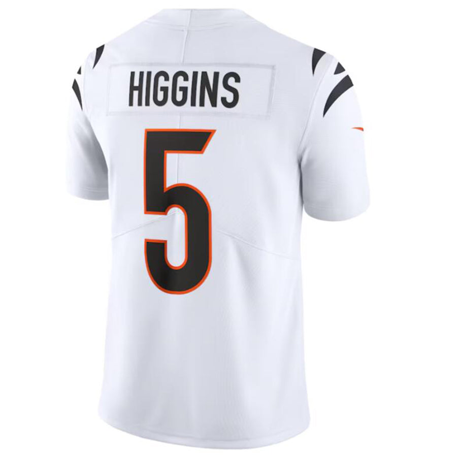 Punc C.Bengals #5 Tee Higgins White Vapor Untouchable Limited Jersey American Stitched Jerseys