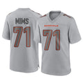 Punc C.Bengals #71 Amarius Mims Player Gray Atmosphere Fashion Game Stitched Jerseys