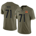 Punc C.Bengals #71 Amarius Mims Player Olive Salute to Service Limited Game Stitched Jerseys