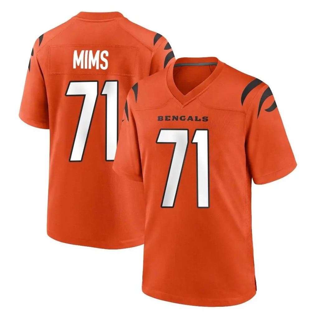 Punc C.Bengals #71 Amarius Mims Player Orange Home Game Stitched Jerseys
