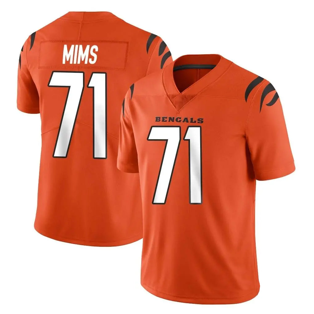 Punc C.Bengals #71 Amarius Mims Player Orange Vapor Untouchable Limited Home Game Stitched Jerseys