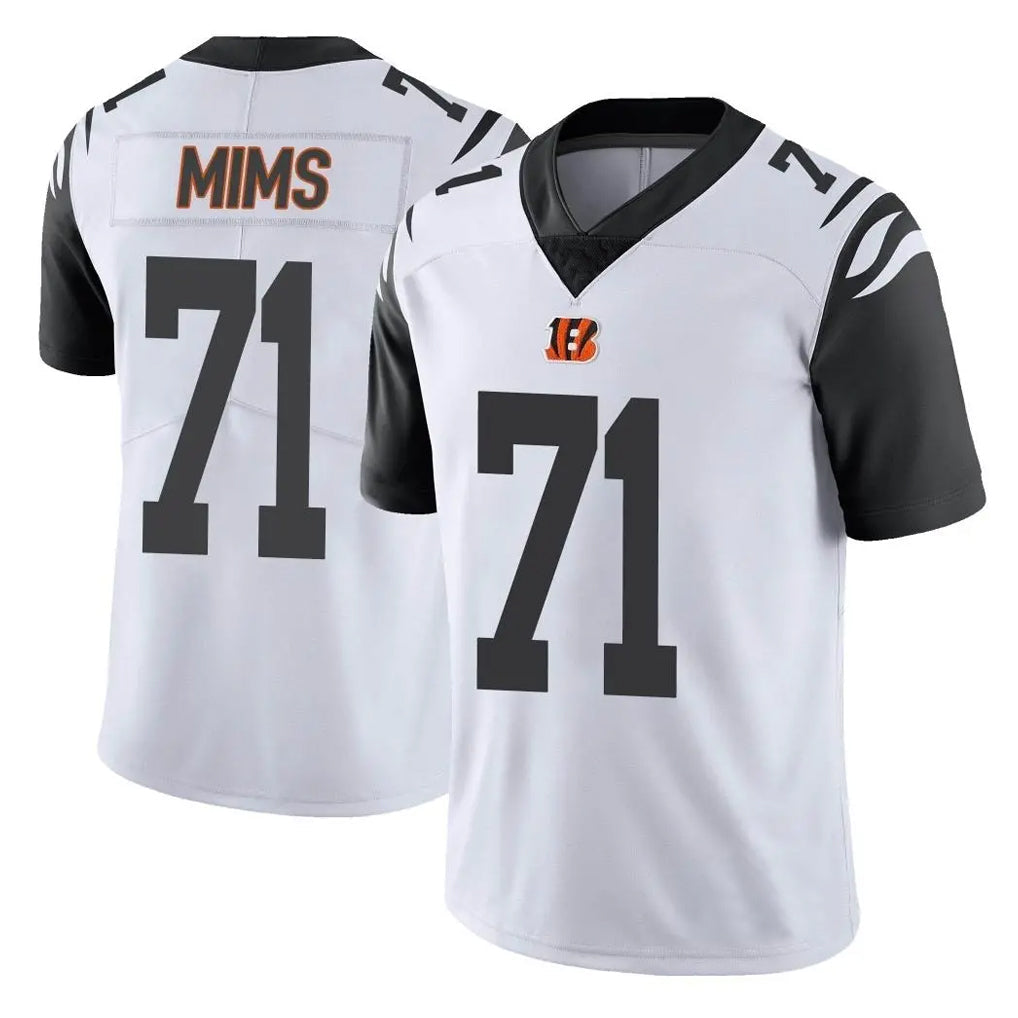 Punc C.Bengals #71 Amarius Mims Player White Color Rush Vapor Untouchable Limted Home Game Stitched Jerseys