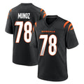 Punc C.Bengals #78 Anthony Munoz Player Black Home Game Stitched Jerseys