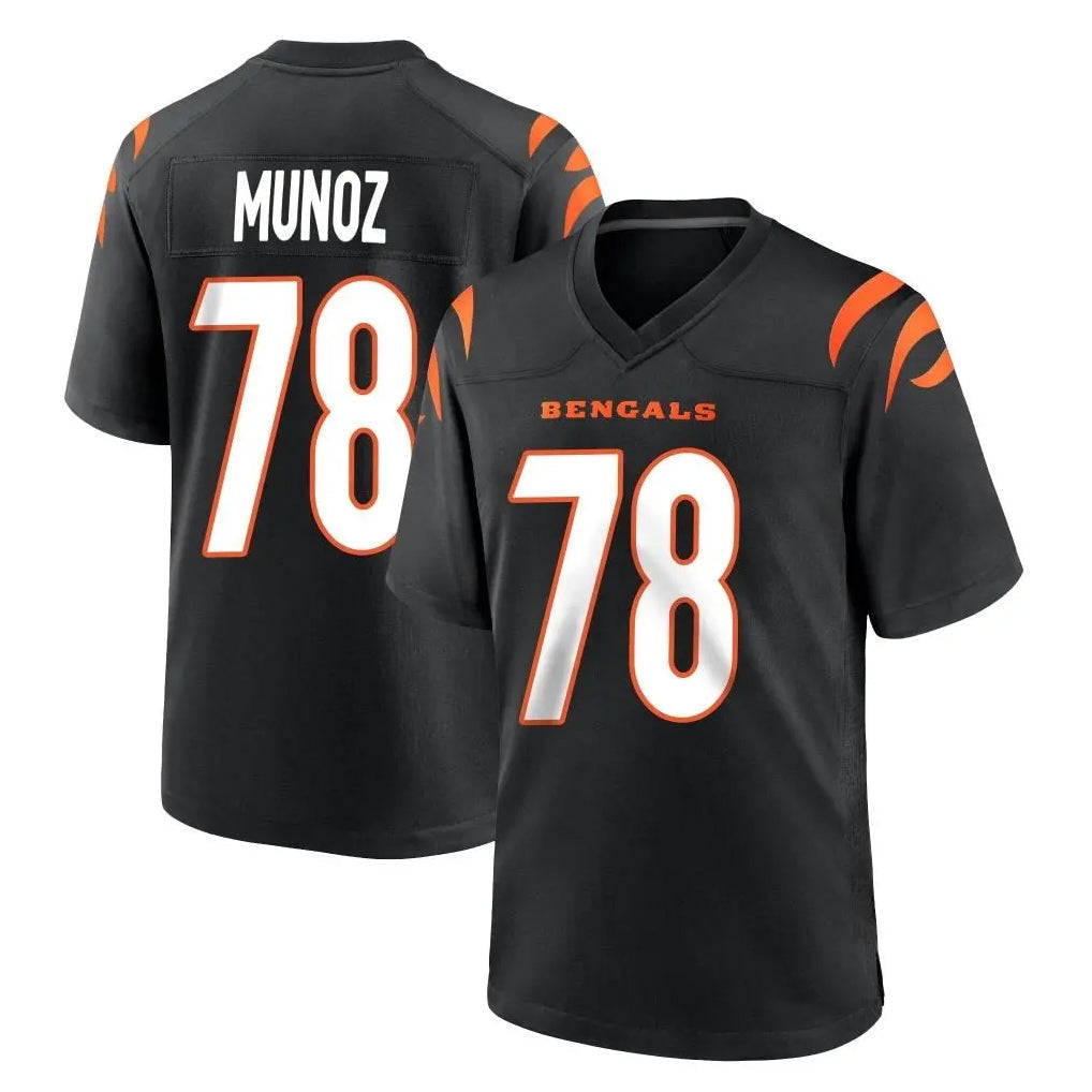 Punc C.Bengals #78 Anthony Munoz Player Black Home Game Stitched Jerseys
