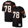 Punc C.Bengals #78 Anthony Mu?oz Player Black Mitchell & Ness Legacy Replica Stitched Jerseys