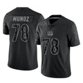 Punc C.Bengals #78 Anthony Munoz Player Black Reflective Limited Game Stitched Jerseys