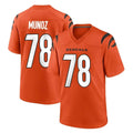 Punc C.Bengals #78 Anthony Munoz Player Orange Home Game Stitched Jerseys