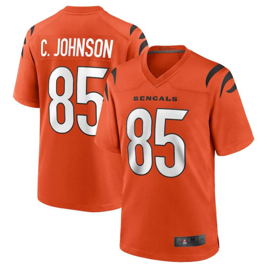 Punc C.Bengals #85 Chad Johnson Orange Retired Player Alternate Game Jersey American Stitched Jerseys