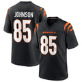 Punc C.Bengals #85 Chad Johnson Player Black Home Game Stitched Jerseys