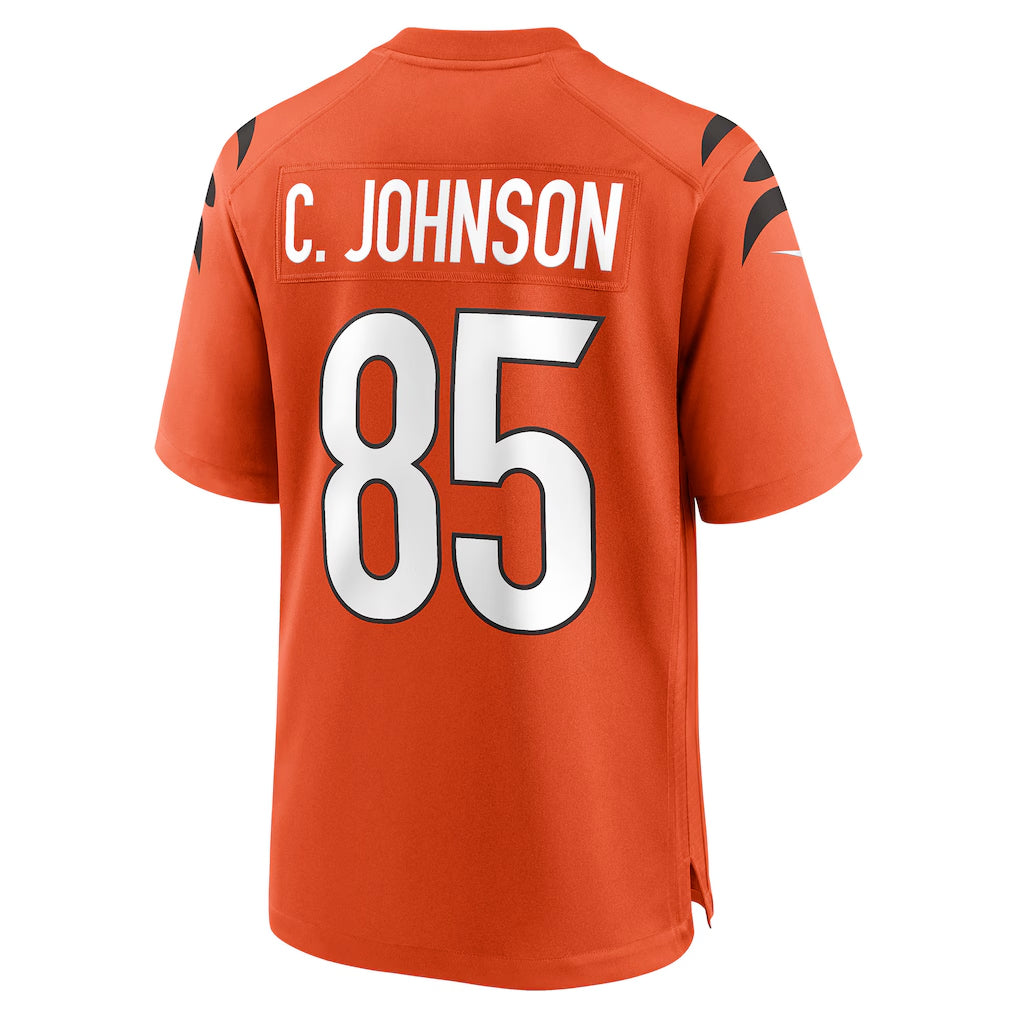 Punc C.Bengals #85 Chad Johnson Player Orange Home Game Stitched Jerseys