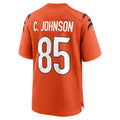 Punc C.Bengals #85 Chad Johnson Player Orange Home Game Stitched Jerseys